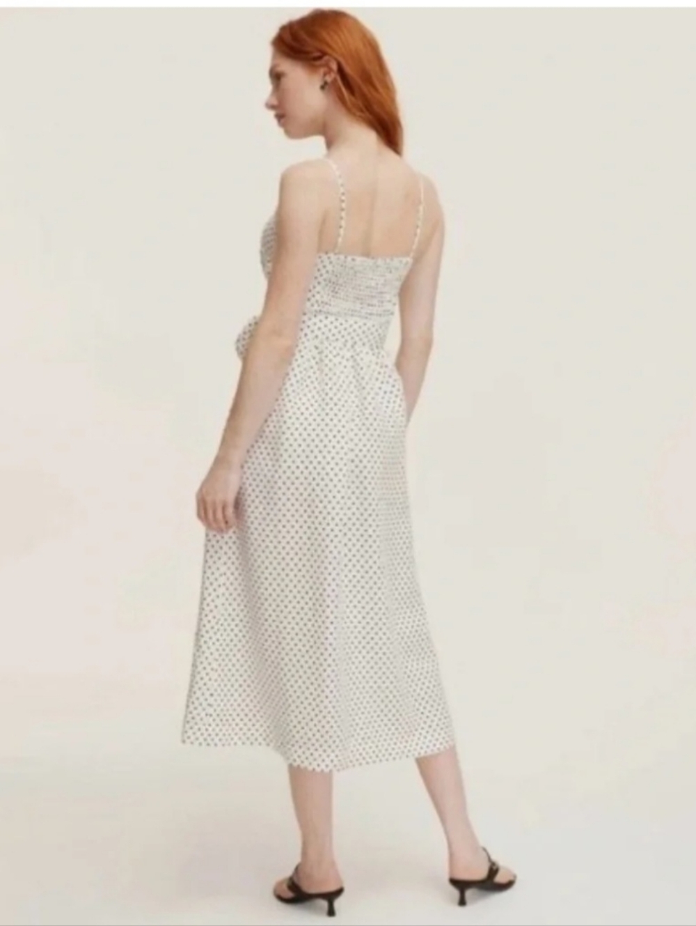 Kate Spade New York X Target Womens Mini Polka Dot Tie Waist Midi Dress - Picture 2 of 8
